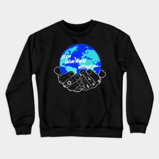 Blue World Large Logo Dark Crewneck Sweatshirt